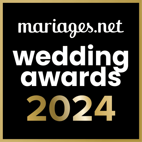 Le badge de récompense Mariages.net du meilleur photographe de mariage.